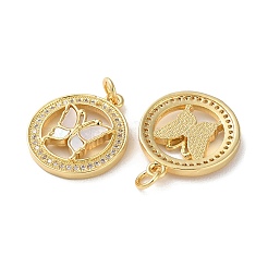 Латунные микропаве прозрачные подвески с фианитом KK-B083-37C-G