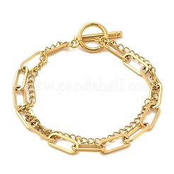 Многорядные браслеты из нержавеющей стали 304 BJEW-U023-05G