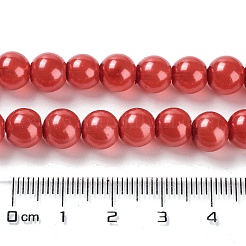 Выпечка окрашены перламутровый стекла жемчужные нити круглый шарик HY-XCP0001-13C