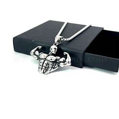 Мужские ожерелья с подвеской для мышц рук из нержавеющей стали MY1717