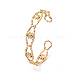 Браслеты-манжеты из нержавеющей стали 304 для женщин&nbsp;BJEW-U045-05G