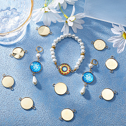 30 шт. оправы для кабошонов из нержавеющей стали 304&nbsp;STAS-BBC0004-67C-G