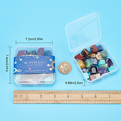 21 шт. подвески 7 цветов: красная радужная яшма G-SC0002-18P