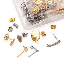 Фурнитура для сережек-гвоздиков из нержавеющей стали 304&nbsp;STAS-TA0004-38