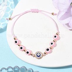 Браслеты из бисера от сглаза из смолы для женщин BJEW-FS00018-01