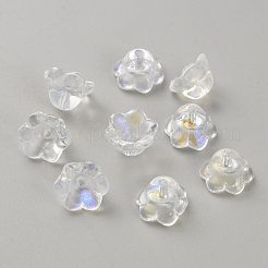 Стеклянные колпачки для бусин градиентного цвета&nbsp;GLAA-WH0017-09A-19