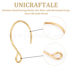 Ионное покрытие (ip) крючки для сережек из нержавеющей стали 304&nbsp;STAS-UN0058-96G