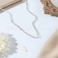 1 шт. ожерелье из стеклянных бусин-ронделей&nbsp;NJEW-LP0007-23K