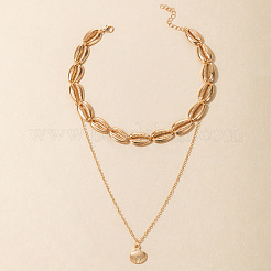 Летние пляжные ожерелья из сплава с подвеской в форме ракушки для женщин FS-WG90F2C-01