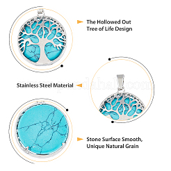 10шт 5 стиля подвески из натуральных и синтетических смешанных драгоценных камней&nbsp;G-HY0001-20