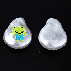 3d печатные бусины из абс-пластика с имитацией жемчуга KY-S163-423