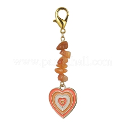 Украшение подвески из эмали из сплава сердца HJEW-JM01462