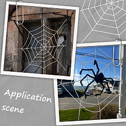 Полиэстер паутина украшение для вечеринки&nbsp;AJEW-WH20033-073A