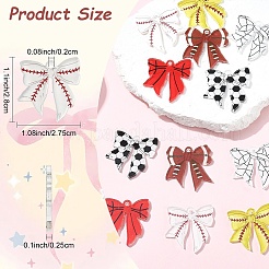 12 шт. 6-цветные подвески с рисунком в виде шаров из акрила&nbsp;OACR-YW0004-36