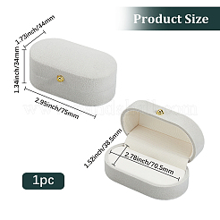1шт прямоугольная бархатная коробка для парных колец&nbsp;CON-BBC0001-20C