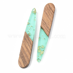 Подвески из прозрачной смолы и ореха&nbsp;RESI-S389-039A-B02