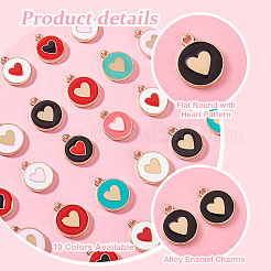 60шт 10 стиля сплава эмалевые подвески&nbsp;ENAM-PH0002-84