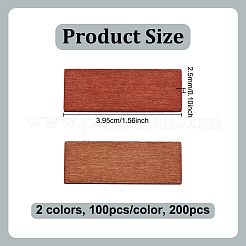 200 шт. 2-х цветная деревянная мини-модель&nbsp;DIY-PH0032-44