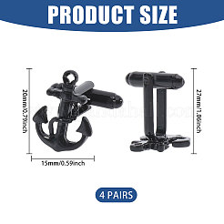 4 пара запонок из сплава&nbsp;FIND-CA0011-40EB