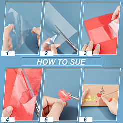 А5 прозрачные двухсторонние клейкие наклейки для домашних животных&nbsp;LS-AJEW-WH0513-22