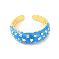 Латунные открытые кольца манжеты RJEW-U009-14G