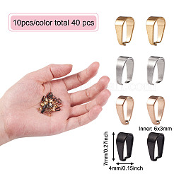 40 шт. 4 стиля вакуумного покрытия PVD из нержавеющей стали 304 с защелкивающимися дужками&nbsp;STAS-YS0001-12