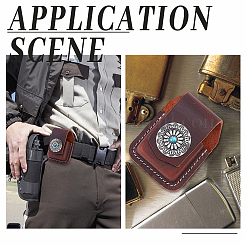 Кожаная сумка для хранения зажигалки AJEW-WH0277-47