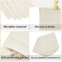 Двусторонние мешочки из искусственной замши с клапаном для украшений&nbsp;LS-TP-WH0007-09B