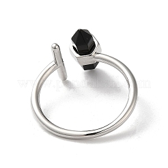 Открытые манжеты-кольца-пули из натуральных смешанных драгоценных камней&nbsp;RJEW-M155-04P