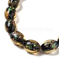 Нити стеклянных бусин из дихроичной фольги ручной работы DICH-U001-12C