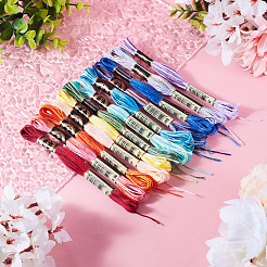 48 моток 12 цвета 6-слойная полиэфирная мулине для вышивания&nbsp;OCOR-TA0001-79