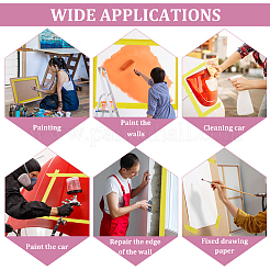 3 рулон двухцветной гофрированной бумажной малярной ленты AJEW-GF0008-71B