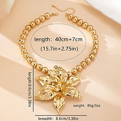 3d цветок сплав кулон круглый ccb пластиковые бусины ожерелья для женщин&nbsp;FS-WG582AE-01