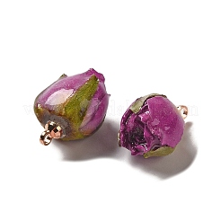 Стабилизированная роза с подвесками из золотого сплава&nbsp;LS-FIND-M010-01B