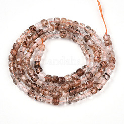 Нити бусин из рутилированного кварца из натурального черного золота G-T141-59