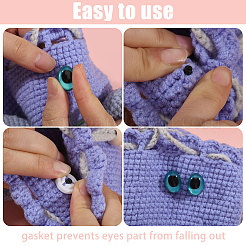 14 пара двухцветных пластиковых глаз для поделок&nbsp;DIY-CA0007-86B