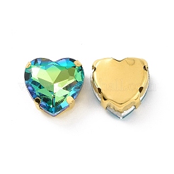 Сердце пришить стразами X1-DIY-E062-04G-01