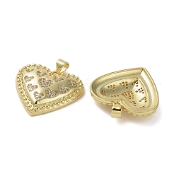 Латунные микропаве прозрачные подвески с фианитом KK-H466-08G-03