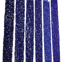 Гальванизировать непрозрачные сплошной цвет стеклянные бусы пряди&nbsp;LS-EGLA-A044-P1mm-L07