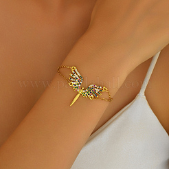 Латунь микро проложить кубического циркония браслеты ссылку DC6759