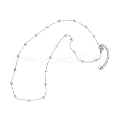 Ожерелья из шариковой цепи из нержавеющей стали 304 NJEW-JN05166-02