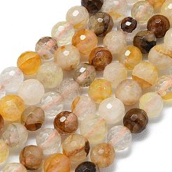Бусы из натурального желтого гематоидного кварца&nbsp;G-B165-A07-8mm