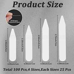 100 шт. ПВХ-подставка для воротника рубашки&nbsp;DIY-CN0003-59