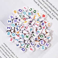 Непрозрачные белые акриловые бусины&nbsp;SACR-YW0001-23D