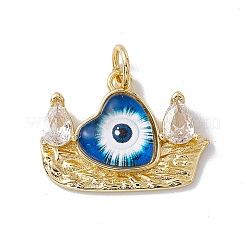 Латунные микропаве прозрачные подвески с фианитом KK-I692-04G