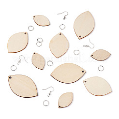 Наборы для самостоятельного изготовления незаконченных деревянных сережек-подвесок&nbsp;DIY-YS0001-16
