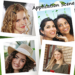 54 шт. 3 заколки для волос из пластиковой кожи аллигатора в виде ростков фасоли&nbsp;PHAR-CP0001-18