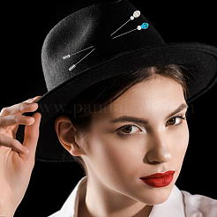 8 шт. брошь-булавки из синтетической бирюзы и латуни двух цветов&nbsp;JEWB-DR00023