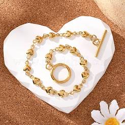 Ионное покрытие (ip) 304 нержавеющая сталь звенья цепи браслеты BJEW-P237-30G