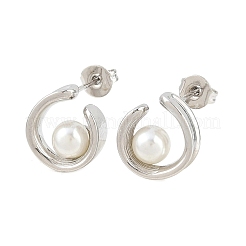 Латунь серьги EJEW-D338-02P